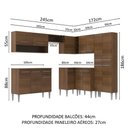 Ver imagem 5 de Cozinha Canto Reto Emilly 417 Armário e Balcão Rustic Madesa