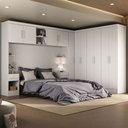 Ver imagem 1 de Guarda-roupa Casal Modulado Soberano 11 Portas 5 Gavetas Branco - Panorama Móveis