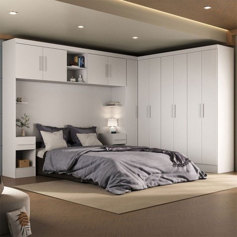 Guarda-roupa Casal Modulado Soberano 11 Portas 5 Gavetas Branco - Panorama Móveis