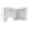 Guarda-roupa Casal Modulado Soberano 11 Portas 5 Gavetas Branco - Panorama Móveis - 4