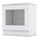 Ver imagem 1 de Balcão Forno de Embutir 80cm Americana Branco com Tampo Cooktop Calcare - Móveis Henn