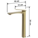 Ver imagem 6 de Torneira de Banheiro Atenas Quente e Frio Ouro Escovado Alta Goldenx