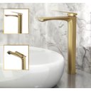 Ver imagem 1 de Torneira de Banheiro Atenas Quente e Frio Ouro Escovado Alta Goldenx