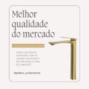 Ver imagem 7 de Torneira de Banheiro Atenas Quente e Frio Ouro Escovado Alta Goldenx