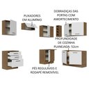 Ver imagem 5 de Armário de Cozinha Completa de Canto 399cm Rustic Branco Agata Madesa 02