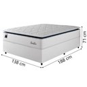 Ver imagem 3 de Cama Box Casal Colchão Molas Ensacadas com Pillow Sevilha 138x188x71cm Branco/cinza Hellen
