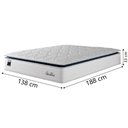 Ver imagem 4 de Cama Box Casal Colchão Molas Ensacadas com Pillow Sevilha 138x188x71cm Branco/cinza Hellen