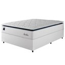 Ver imagem 1 de Cama Box Casal Colchão Molas Ensacadas com Pillow Sevilha 138x188x71cm Branco/cinza Hellen