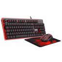 Ver imagem 1 de Kit Gamer Redragon com Teclado Membrana com LED, Mouse Gamer e Mousepad - S107