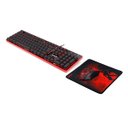 Ver imagem 5 de Kit Gamer Redragon com Teclado Membrana com LED, Mouse Gamer e Mousepad - S107