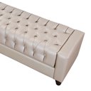 Ver imagem 2 de Puff com Pés de Madeira Paris Tcs-355 Branco Perfan