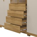Ver imagem 2 de Guarda Roupa Casal Dubai Ouro 6 Portas de Bater 4 Gavetas MDF Nature-Fendi Vila Rica 260cm