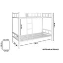 Ver imagem 4 de Beliche de Aço Reforçada com Colchão D20 Branco