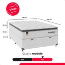 Ver imagem 4 de Cama Box Baú Casal Colchão Comfort Class Pillow Top 138x188 Branco/suede Branco
