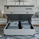 Ver imagem 6 de Cama Box Baú Casal Colchão Comfort Class Pillow Top 138x188 Branco/suede Branco