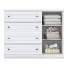Cômoda e Guarda Roupa Infantil Americano 4 Portas Branco Hp - Henn - 5