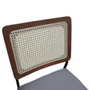 Ver imagem 6 de Cadeira Lyon Metal Encosto Anatômico Telinha Natural Assento Estofado - Preto/Amêndoa Linho Bege