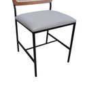 Ver imagem 7 de Cadeira Lyon Metal Encosto Anatômico Telinha Natural Assento Estofado - Preto/Amêndoa Linho Bege