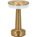 Ver imagem 1 de Luminária Mesa C/led Usb Touch Dimmer Metal Dourado 12x20cm