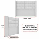 Ver imagem 2 de Cabeceira para Cama Box Casal 158cm Tratto Veludo Nobre Avelã - Sallar Home