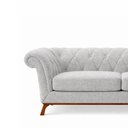 Ver imagem 6 de Sofá Royale 3 Lugares 230cm Cinza Bouclé Estilo Clássico Sallar Home