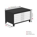 Ver imagem 3 de Mapoteca Mont 5 Gavetas 71,3cm x 120,4cm Aço Preto/Branco