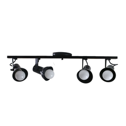 Spot Trilho 4 Sobrepor Direcionável E-27 Preto - 1