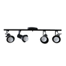 Spot Trilho 4 Sobrepor Direcionável E-27 Preto - 1