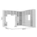 Ver imagem 3 de Guarda Roupa Planejado 13 Portas 3 Gavetas 8 Peças Hera CabeCasa MadeiraOriginals Algodão