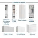Ver imagem 5 de Guarda Roupa Planejado 13 Portas 3 Gavetas 8 Peças Hera CabeCasa MadeiraOriginals Algodão