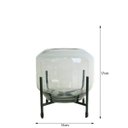 Ver imagem 2 de Vaso de Vidro com Base de Metal Decor - Rio Master Médio