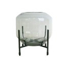 Ver imagem 1 de Vaso de Vidro com Base de Metal Decor - Rio Master Médio