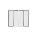 Ver imagem 3 de Vitrô 4 Folhas de Correr Aluminio Branco 1,00x2,00 Linha 18 Modular