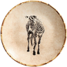 Prato de Sobremesa de Cerâmica Animais Safari Mesa Posta 20cm Avulso - Zebra - 1