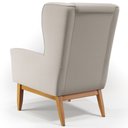 Ver imagem 2 de Kit Poltrona Decorativa Milena D02 com Puff Viseo Linho Cru B-443 - Lyam Decor