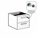 Ver imagem 5 de Mesa de Escritório com Gavetas 1,20×0,60m – NOGAL SEVILHA/PRETO