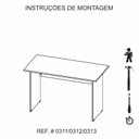 Ver imagem 6 de Mesa de Escritório com Gavetas 1,20×0,60m – NOGAL SEVILHA/PRETO