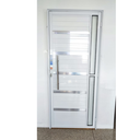 Ver imagem 3 de Porta de Alumínio Frisada Com Visor Lado Esquerdo 210x80cm Branco W2M Magazine