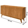 Buffet Aparador 4 Portas 11X91 Nature Tebar - 4