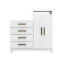 Ver imagem 1 de Cômoda de Quarto Áurea C- 2 Portas 4 Gavetas e Pés Branco - Demóbile