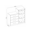 Ver imagem 2 de Cômoda de Quarto Áurea C- 2 Portas 4 Gavetas e Pés Branco - Demóbile