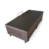 Cama Box Baú Auxiliar Solteiro Suede Espuma 8cm 88x188x45 Marrom - 2
