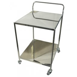 Carrinho Auxiliar para Cozinha 2 planos Therj CAC2P AISI 304 B - 60cm x 40cm x 90cm - 2