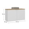 Gabinete de Banheiro com Cuba 110cm 65cm Nature - 3