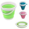 Balde Dobrável Retrátil 10l Portátil Flexível para Limpeza Cor:azul;tamanho:u - 3
