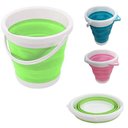 Ver imagem 3 de Balde Dobrável Retrátil 10l Portátil Flexível para Limpeza Cor:azul;tamanho:u