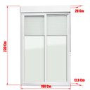 Ver imagem 3 de Porta Correr Integrada PVC 2F.230 x 180 V.Liso Temperado Brimak
