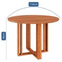 Ver imagem 3 de Mesa Sala de Jantar Redonda 4 Lugares 110 Cm Cimol Flora Cinamomo - 100% Mdf
