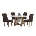 Ver imagem 2 de Conjunto Mesa Arizona 120cm com 4 Cadeiras Arizona Tampo Redondo Plus com Vidro