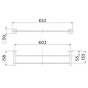 Ver imagem 2 de Porta-toalhas Square Duplo 653mm 9000 Cobre Escovado Docol